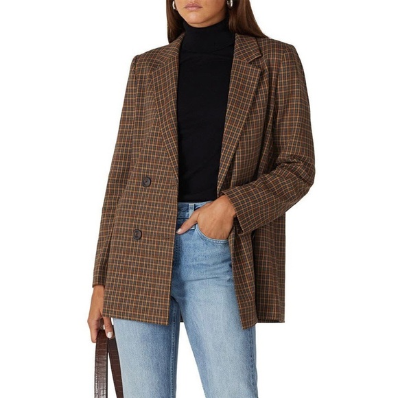 Madewell Caldwell Double-Breasted Blazer in‎ Mandell Plaid - Picture 10 of 12